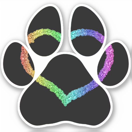 PUPPY LOVE Black Sticker (Voorkant)