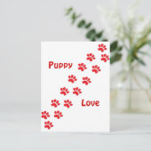 Puppy Love Briefkaart (Staand voorkant)