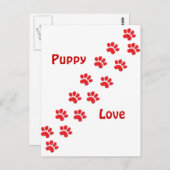 Puppy Love Briefkaart (Voorkant / Achterkant)
