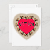 Puppy Love Briefkaart (Voorkant / Achterkant)