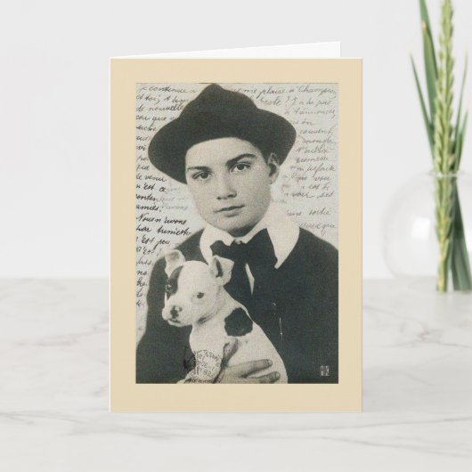 Puppy Love Carte d'anniversaire Vintage (Devant)