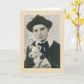 Puppy Love Carte d'anniversaire Vintage (Fleur jaune)