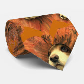 Puppy Love Cocker Spaniel Peking door gat Stropdas (Opgerold)