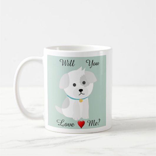 Puppy Love Coffee Mug (Gauche)