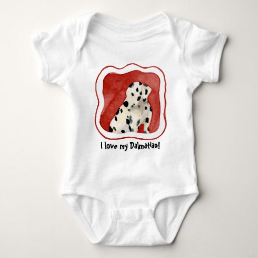 "Puppy Love" — Dalmatische Puppy Art van Audrey Je Romper (Voorkant)