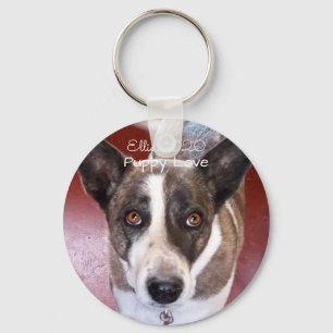 Puppy Love dog met jouw foto, geweldig cadeau Sleutelhanger
