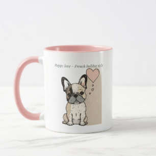 Puppy love - Franse bulldog stijl Mok