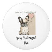 Puppy love - French bulldog style T-Shirt Keramische Knop (Voorkant)