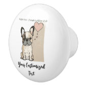 Puppy love - French bulldog style T-Shirt Keramische Knop (Rechts)