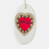 Puppy Love Keramisch Ornament (Rechts)