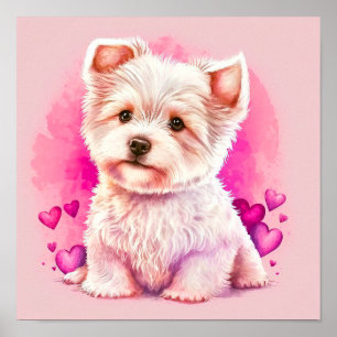Puppy Love Muurkunst - Kinderkamer Kunst - Kinderk Poster