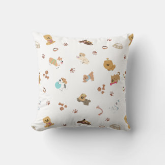 Puppy Love Naadloos Patroon | Speelse Honden, Poot Kussen