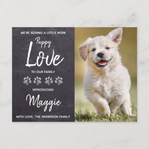 Puppy Love New Pet Dog Puppy Shower Invitation Aankondigingskaart