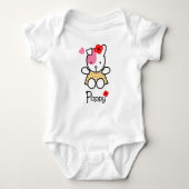 Puppy Love 'POPPY' de puppy kruiper Romper (Voorkant)
