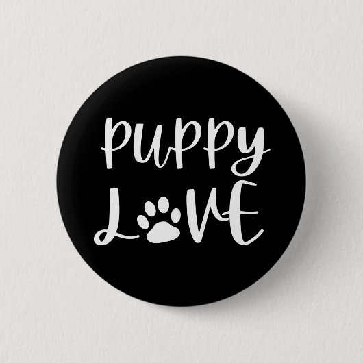 Puppy Love Ronde Button 5,7 Cm (Voorkant)