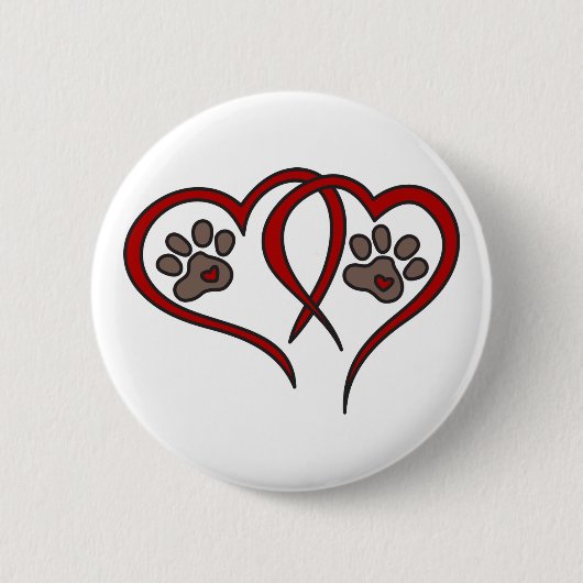 Puppy Love Ronde Button 5,7 Cm (Voorkant)