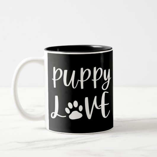 Puppy Love Tweekleurige Koffiemok (Links)