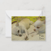 Puppy Love Valentine Note Cartes (Devant)