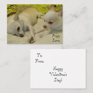 Puppy Love Valentine Note Cartes