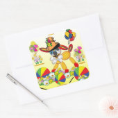 Puppy Love Vierkante Sticker (Envelop)