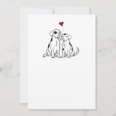 Puppy Love Wedding Invitation Kaart (Achterkant)