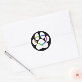 PUPPY LOVE White Ronde Sticker (Envelop)