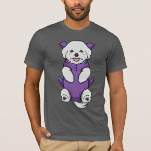 Puppy Maltese Baby Drager T-shirt Mannen