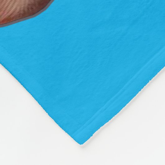 Puppy met blauwe ogen zittend en onschuldig kijken fleece deken (Hoek)