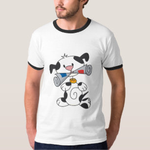 Puppy met de T-shirts en de Giften van de Krant