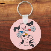 Puppy met de T-shirts en de Giften van de Krant Sleutelhanger (Voorkant)