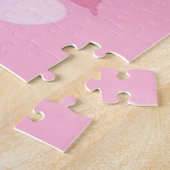 Puppy met roze lint - Liefde Legpuzzel (Zijkant)