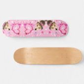 Puppy met roze lint - Liefde Skateboard (Horizontaal)