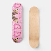 Puppy met roze lint - Liefde Skateboard (Voorkant)