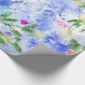 Puppy met roze lint - prettig kerstfeest cadeaupapier (Hoek)