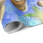 Puppy met roze lint - prettig kerstfeest cadeaupapier (Rol Hoek)