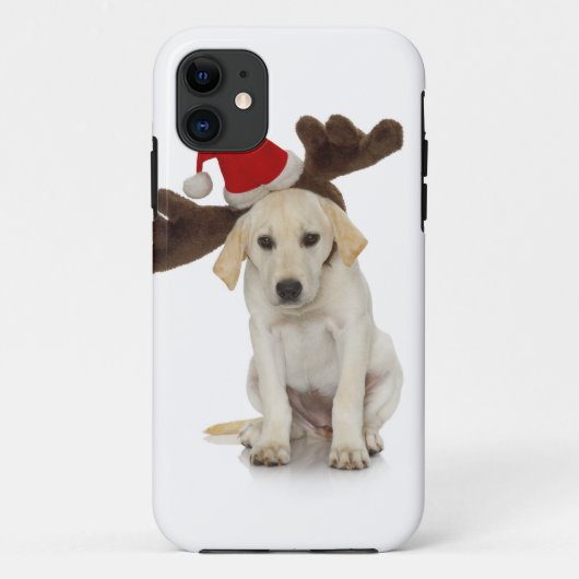 Puppy met Santa Hat en rendieroorten Case-Mate iPhone Case (Achterkant)