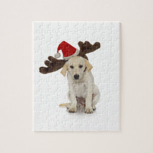 Puppy met Santa Hat en rendieroorten Legpuzzel