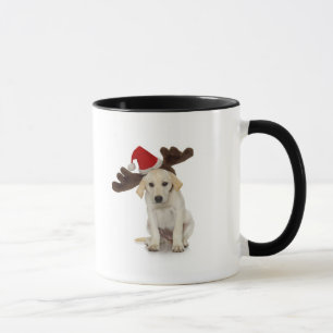 Puppy met Santa Hat en rendieroorten Mok