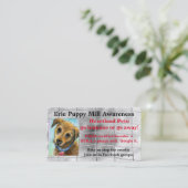 Puppy Mill Awareness visitekaartje (Staand voorkant)
