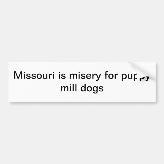 Puppy Mill Bumpersticker (Voorkant)
