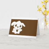 puppy Misser You Card Kaart (Gele Bloem)