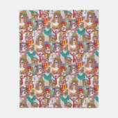 Puppy Mode Patroon Fleece Deken (Voorkant)