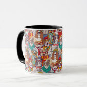 Puppy Mode Patroon Mok (Voorkant links)