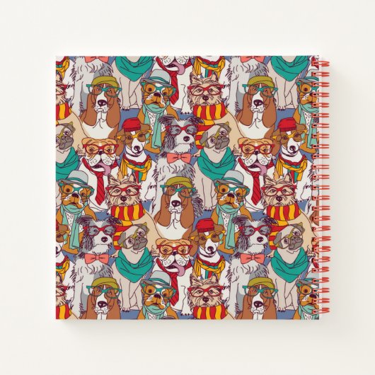 Puppy Mode Patroon Notitieboek (Achterkant)