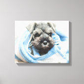 Puppy na Bath Canvas Afdruk (Voorkant)