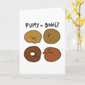 PUPPY OF BAGEL KAART (Gele Bloem)