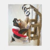 Puppy op een geleide fleece deken (Voorkant)