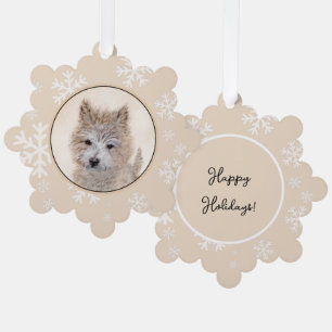Puppy Painting van airn Terrier - Originele Dog Ar Ornament Kaart
