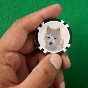 Puppy Painting van airn Terrier - Originele Dog Ar Poker Chips