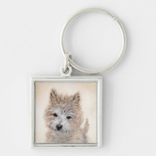 Puppy Painting van airn Terrier - Originele Dog Ar Sleutelhanger